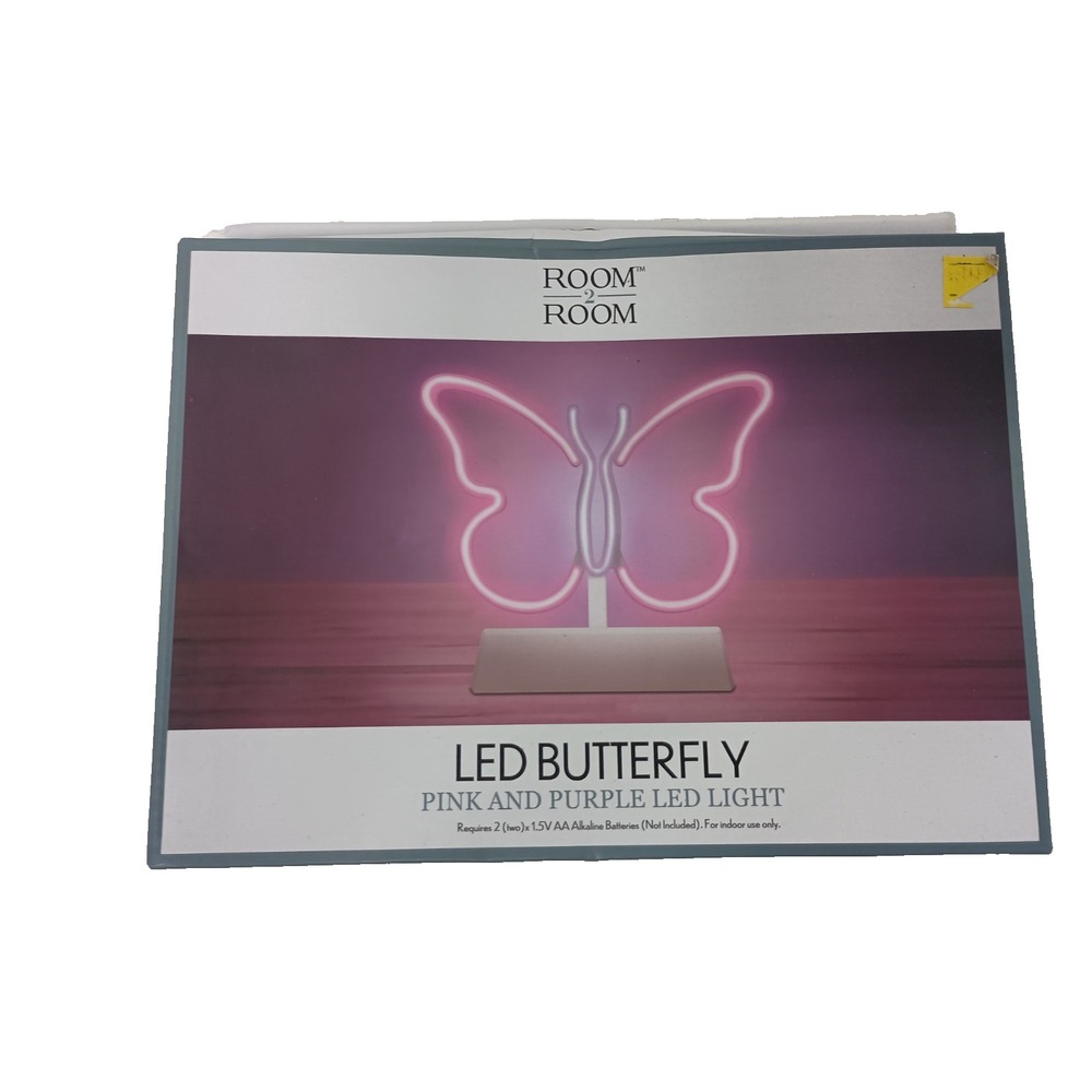 Room 2 Room Led Butterfly Pink and Purple Neon Led Light Electric Decorative New